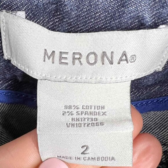 Merona Midi Denim Skirt - Medium Blue - Size 2 - Picture 3 of 5